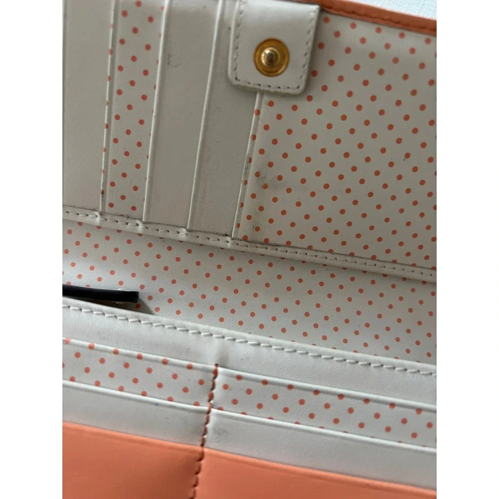 Radley London Matinee Wallet‎ Orange Leather Scottie Dog Polka Dot